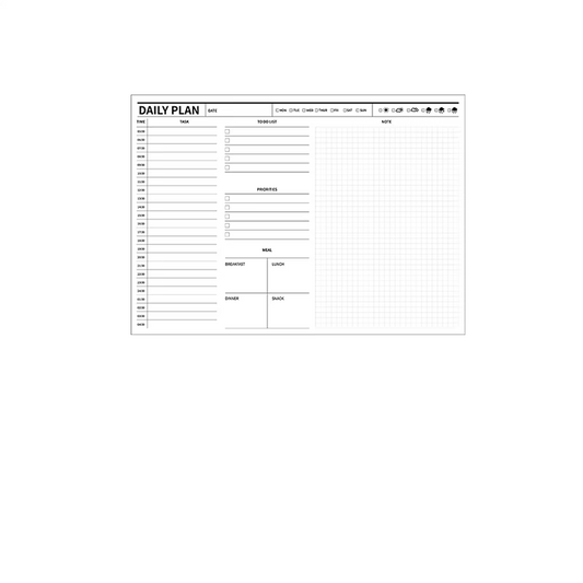 IPLAYBOX Daily Plan Sheet Notepad