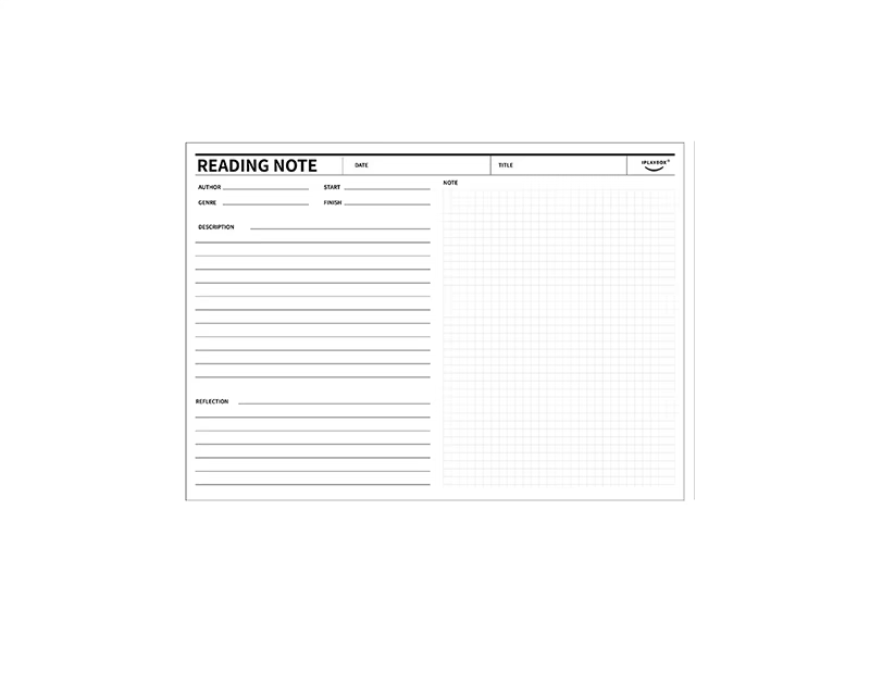 IPLAYBOX Reading Note Sheet Notepad