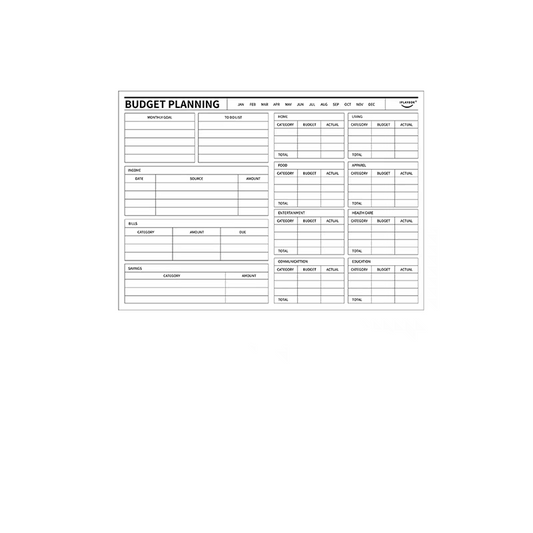 IPLAYBOX Budget Planning Sheet Notepad